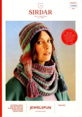 Knitting Pattern - Sirdar 10709 - Jewelspun with Wool Chunky - Ladies Hat and Snood